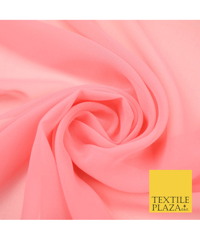 DUSTY PINK Premium Plain Dyed Chiffon Fine Soft Georgette Sheer Dress Fabric 8391