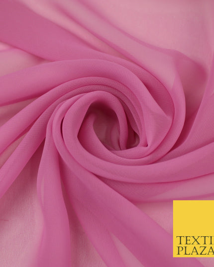 LAVENDER PINK 2 Premium Plain Dyed Chiffon Fine Soft Georgette Sheer Dress Fabric 8329