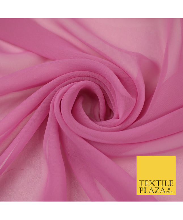 LAVENDER PINK 2 Premium Plain Dyed Chiffon Fine Soft Georgette Sheer Dress Fabric 8329