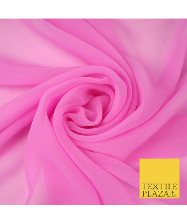 LAVENDER PINK Premium Plain Dyed Chiffon Fine Soft Georgette Sheer Dress Fabric 8309