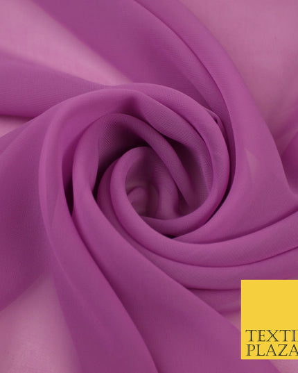 LAVENDER Premium Plain Dyed Chiffon Fine Soft Georgette Sheer Dress Fabric 8331