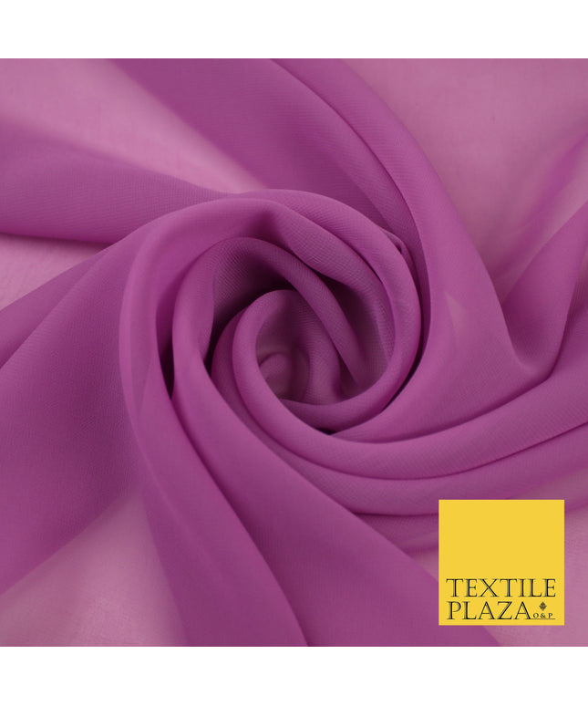 LAVENDER Premium Plain Dyed Chiffon Fine Soft Georgette Sheer Dress Fabric 8331