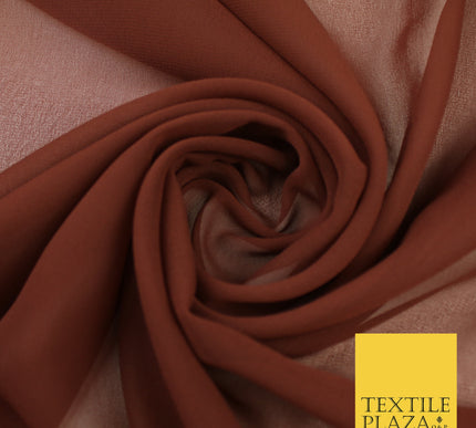 LIGHT BROWN Premium Plain Dyed Chiffon Fine Soft Georgette Sheer Dress Fabric 8341