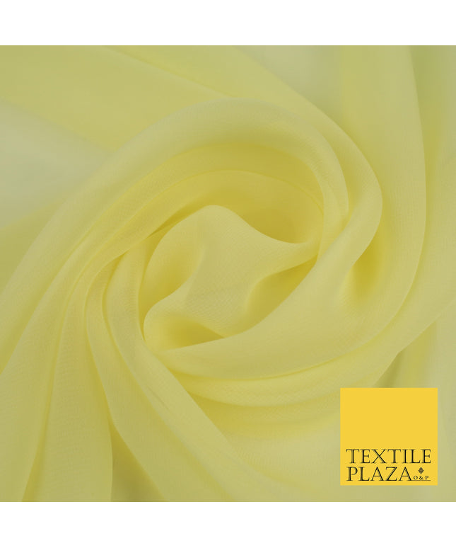 LIGHT GOLD Premium Plain Dyed Chiffon Fine Soft Georgette Sheer Dress Fabric 8359