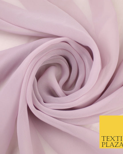 LIGHT MAUVE Premium Plain Dyed Chiffon Fine Soft Georgette Sheer Dress Fabric 8344