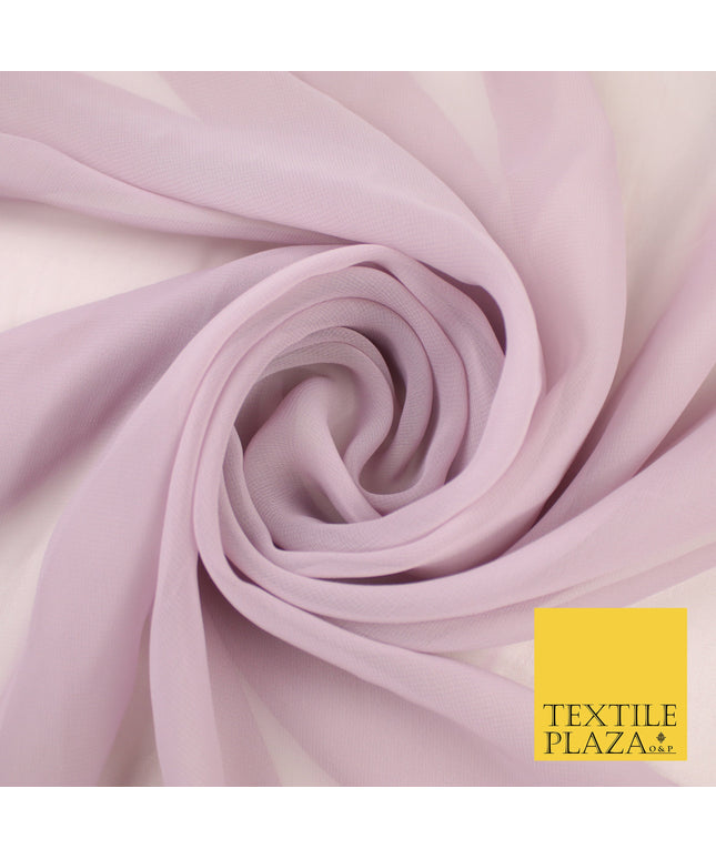 LIGHT MAUVE Premium Plain Dyed Chiffon Fine Soft Georgette Sheer Dress Fabric 8344
