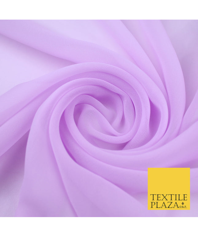 LIGHT ORCHID Premium Plain Dyed Chiffon Fine Soft Georgette Sheer Dress Fabric 8416