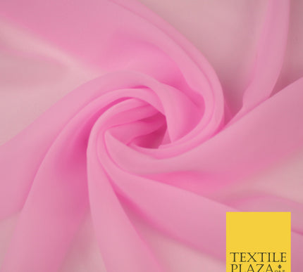 LIGHT PINK Premium Plain Dyed Chiffon Fine Soft Georgette Sheer Dress Fabric 8310