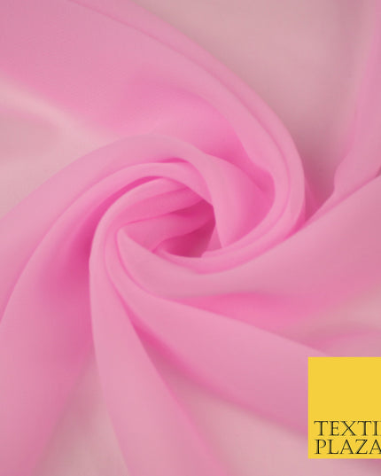 LIGHT PINK Premium Plain Dyed Chiffon Fine Soft Georgette Sheer Dress Fabric 8310