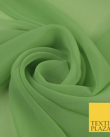 LIGHT SAGE GREEN Premium Plain Dyed Chiffon Fine Soft Georgette Sheer Dress Fabric 8368