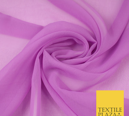 LILAC Premium Plain Dyed Chiffon Fine Soft Georgette Sheer Dress Fabric 8317