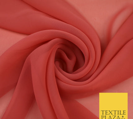 LIGHT TERRACOTTA Premium Plain Dyed Chiffon Fine Soft Georgette Sheer Dress Fabric 8333