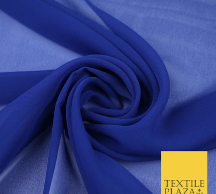 MIDNIGHT BLUE Premium Plain Dyed Chiffon Fine Soft Georgette Sheer Dress Fabric 8396