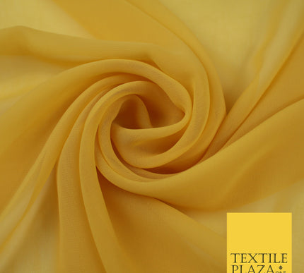 PALE MANGO YELLOW Premium Plain Dyed Chiffon Fine Soft Georgette Sheer Dress Fabric 8304