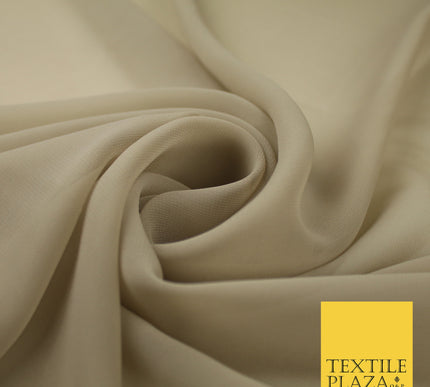 PEBBLE Premium Plain Dyed Chiffon Fine Soft Georgette Sheer Dress Fabric 8285