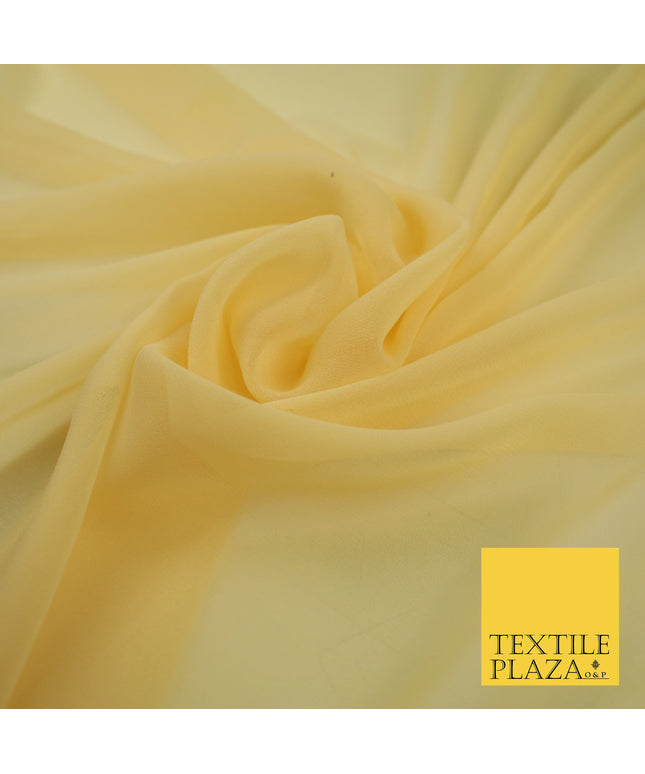PEACH MELBA GOLD  Premium Plain Dyed Chiffon Fine Soft Georgette Sheer Dress Fabric 8279
