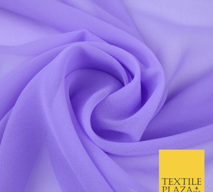 PERIWINKLE PURPLE 2 Premium Plain Dyed Chiffon Fine Soft Georgette Sheer Dress Fabric 8418
