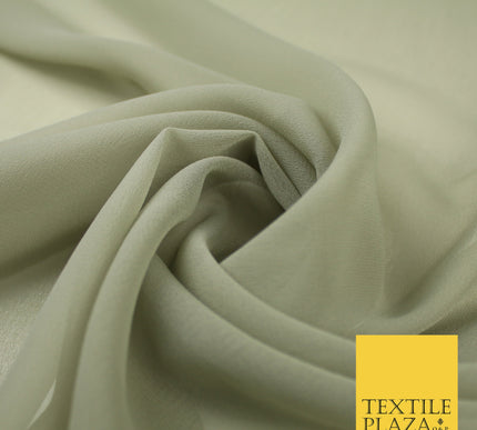 TAUPE Premium Plain Dyed Chiffon Fine Soft Georgette Sheer Dress Fabric 8294