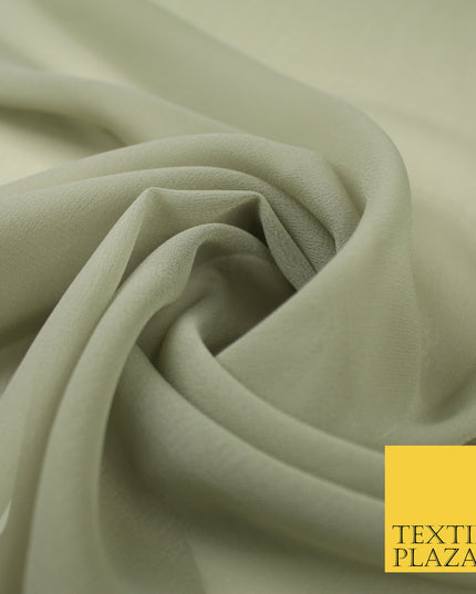 TAUPE Premium Plain Dyed Chiffon Fine Soft Georgette Sheer Dress Fabric 8294