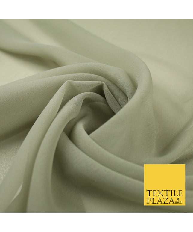 TAUPE Premium Plain Dyed Chiffon Fine Soft Georgette Sheer Dress Fabric 8294