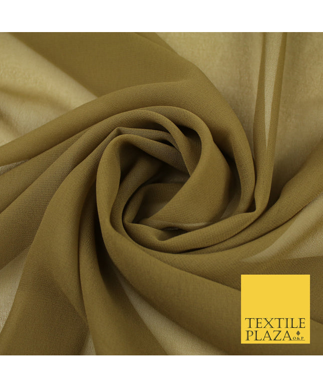WALNUT BROWN Premium Plain Dyed Chiffon Fine Soft Georgette Sheer Dress Fabric 8371