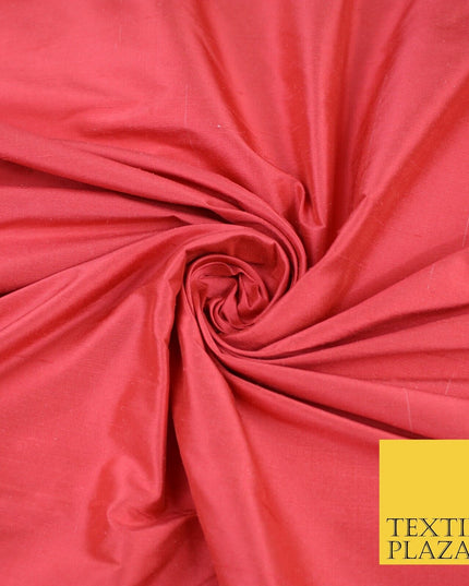 50 COLOURS - Luxury 100% PURE Plain Dupion Raw Silk Handloom Dress Fabric 55"