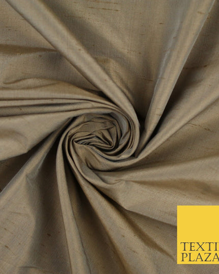 50 COLOURS - Luxury 100% PURE Plain Dupion Raw Silk Handloom Dress Fabric 55"