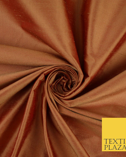 50 COLOURS - Luxury 100% PURE Plain Dupion Raw Silk Handloom Dress Fabric 55"