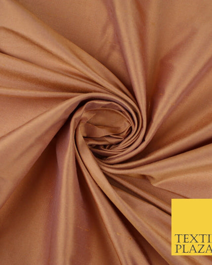 50 COLOURS - Luxury 100% PURE Plain Dupion Raw Silk Handloom Dress Fabric 55"