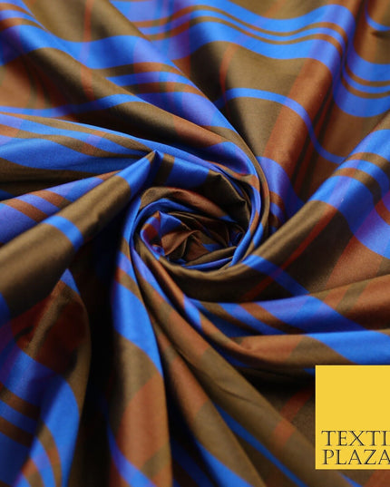 8 COLOURS - High Quality Check Tartan Faux Silk Taffeta Dress Fabric