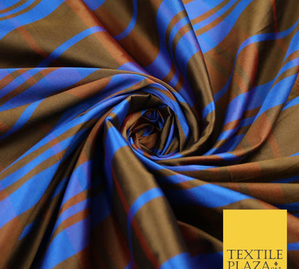 8 COLOURS - High Quality Check Tartan Faux Silk Taffeta Dress Fabric