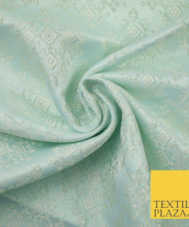 Intricate Large Diamond Ornate Textured Brocade Jacquard Waistcoat Dress Fabric