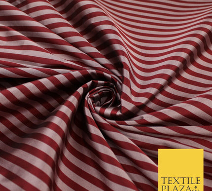7 COLOURS - High Quality Striped Ticking Faux Silk Taffeta Dress Fabric