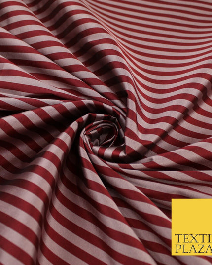 7 COLOURS - High Quality Striped Ticking Faux Silk Taffeta Dress Fabric
