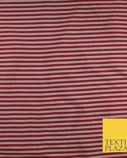 7 COLOURS - High Quality Striped Ticking Faux Silk Taffeta Dress Fabric