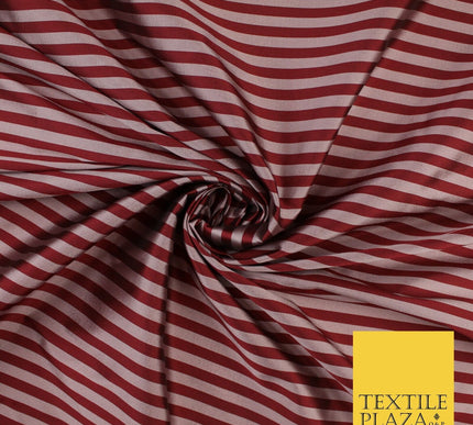 7 COLOURS - High Quality Striped Ticking Faux Silk Taffeta Dress Fabric