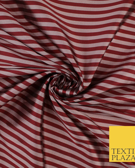 7 COLOURS - High Quality Striped Ticking Faux Silk Taffeta Dress Fabric
