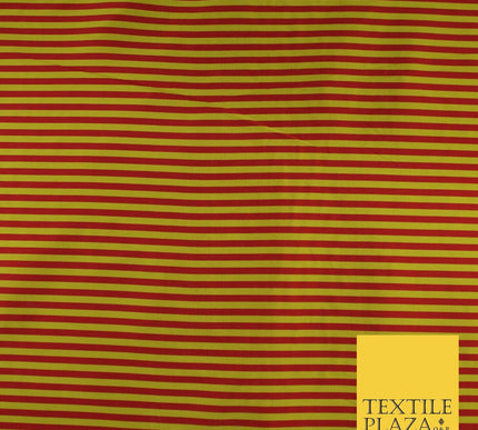 7 COLOURS - High Quality Striped Ticking Faux Silk Taffeta Dress Fabric