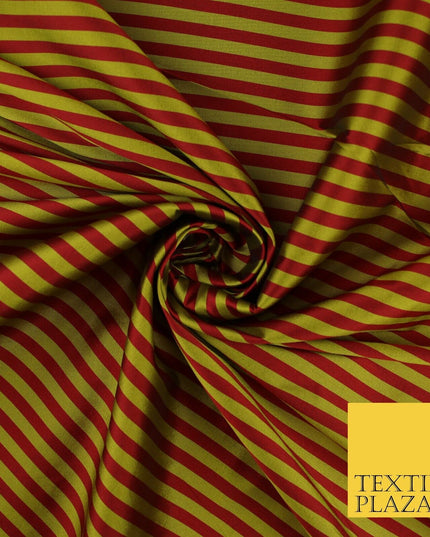 7 COLOURS - High Quality Striped Ticking Faux Silk Taffeta Dress Fabric