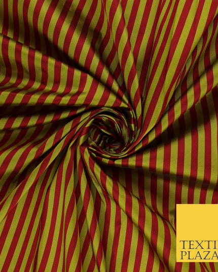 7 COLOURS - High Quality Striped Ticking Faux Silk Taffeta Dress Fabric