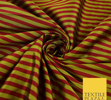 7 COLOURS - High Quality Striped Ticking Faux Silk Taffeta Dress Fabric