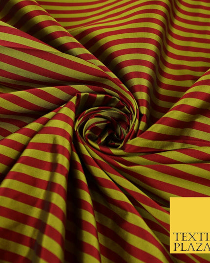 7 COLOURS - High Quality Striped Ticking Faux Silk Taffeta Dress Fabric