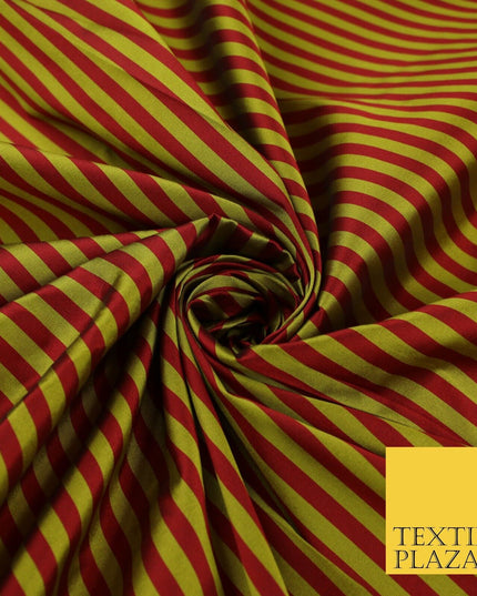 7 COLOURS - High Quality Striped Ticking Faux Silk Taffeta Dress Fabric