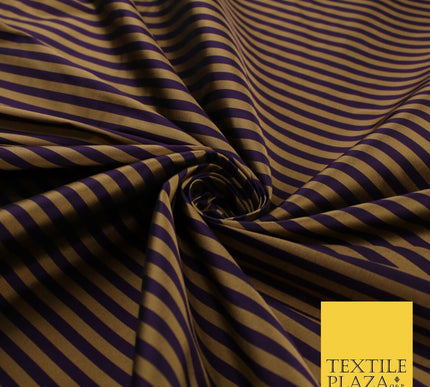 7 COLOURS - High Quality Striped Ticking Faux Silk Taffeta Dress Fabric