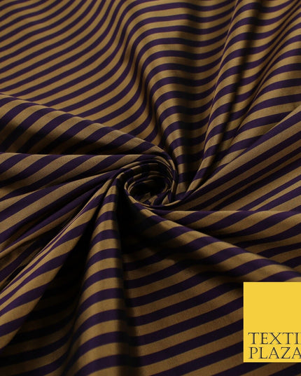 7 COLOURS - High Quality Striped Ticking Faux Silk Taffeta Dress Fabric