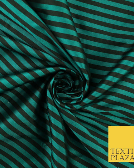 7 COLOURS - High Quality Striped Ticking Faux Silk Taffeta Dress Fabric
