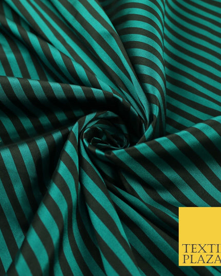 7 COLOURS - High Quality Striped Ticking Faux Silk Taffeta Dress Fabric
