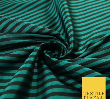 7 COLOURS - High Quality Striped Ticking Faux Silk Taffeta Dress Fabric