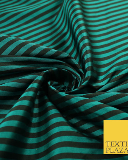 7 COLOURS - High Quality Striped Ticking Faux Silk Taffeta Dress Fabric