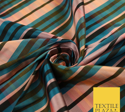 8 COLOURS - High Quality Check Tartan Faux Silk Taffeta Dress Fabric